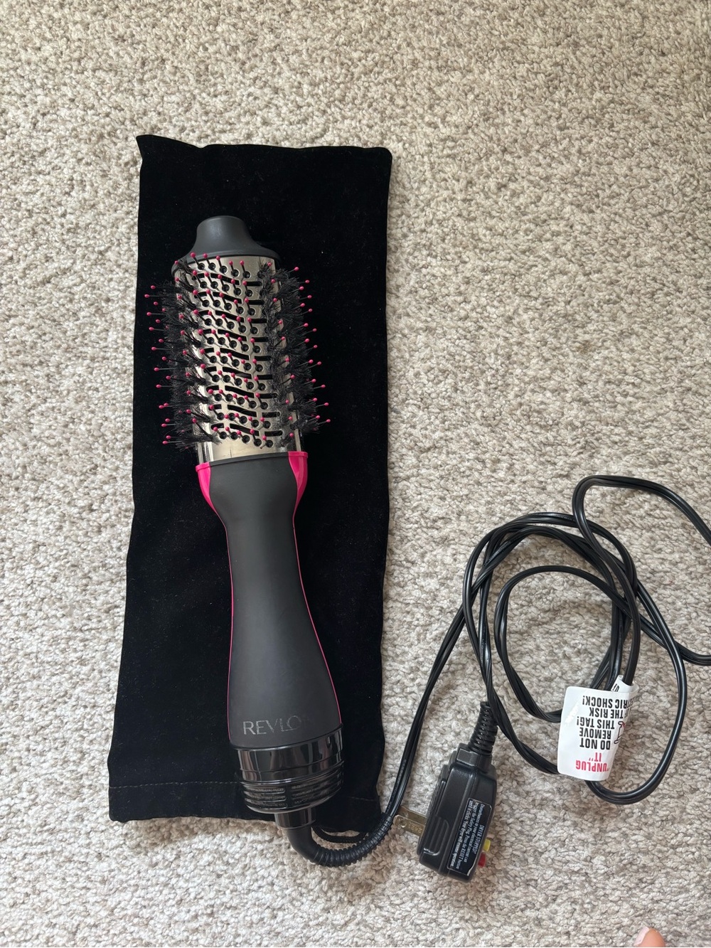 Revlon Black and Pink Hot Air Styling Brush